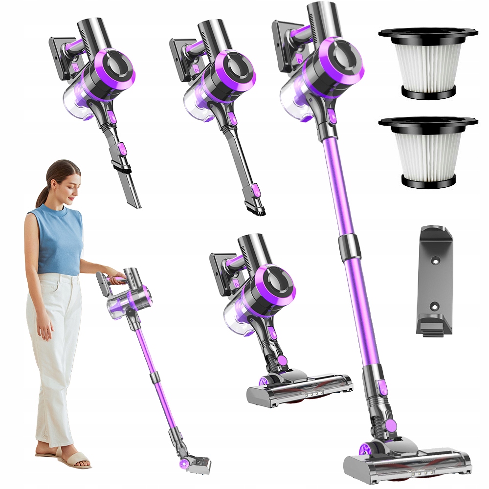 Odkurzacz Bezprzewodowy 400W 30KPA Długa Wytrzymałość Dom Biuro Led