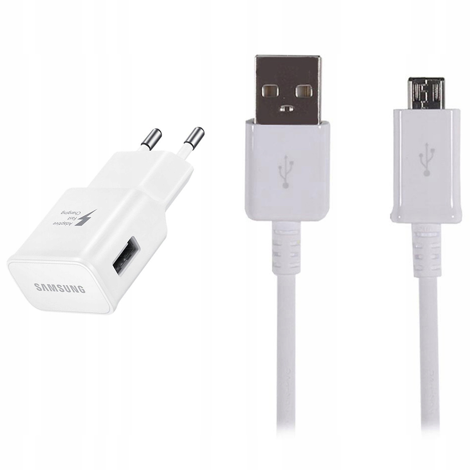 

Ładowarka biała do Samsung S7 kabel microUSB Z!