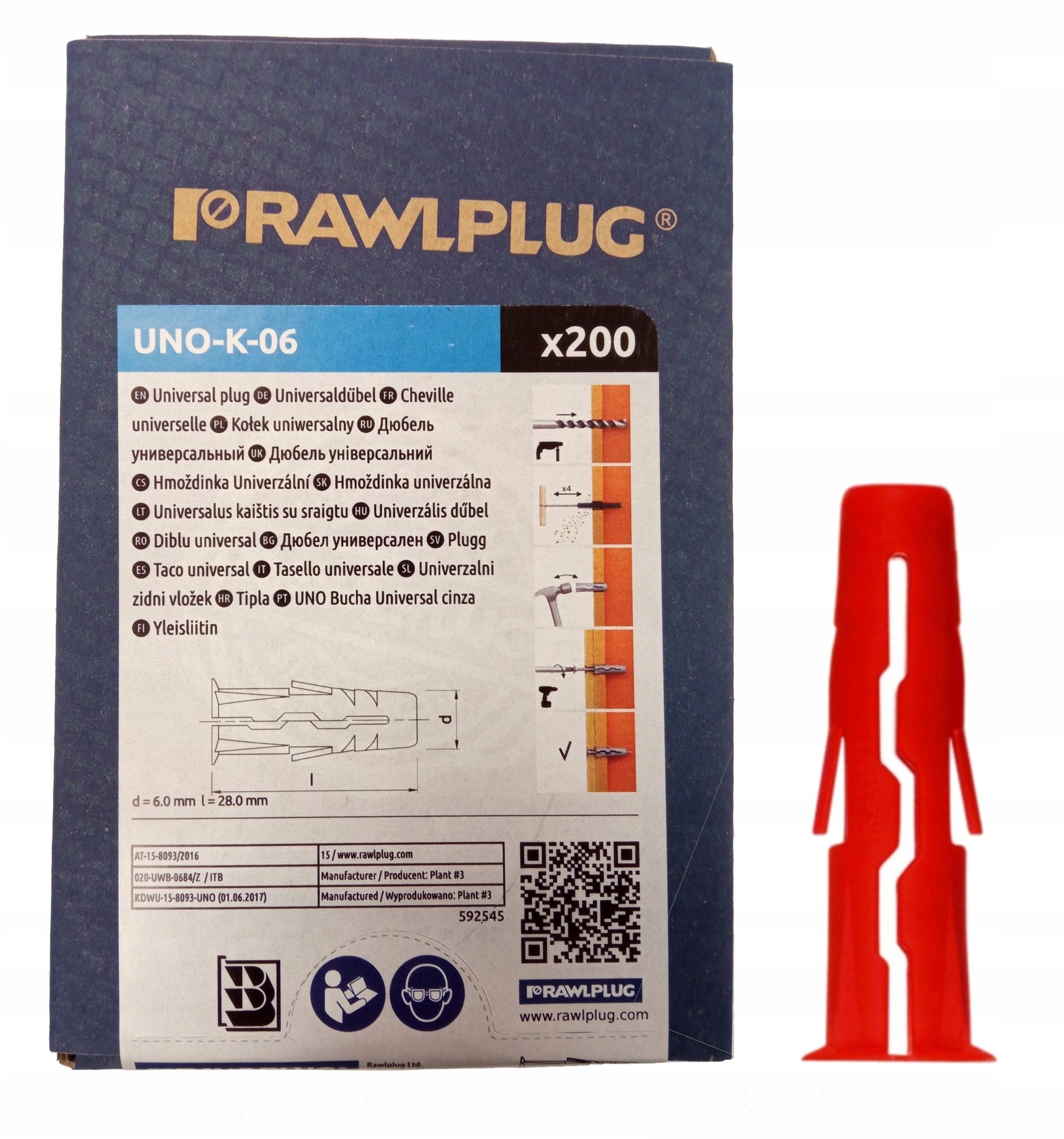 

Kołek uniwersalny UNO-K-06 6x28mm 200 szt.