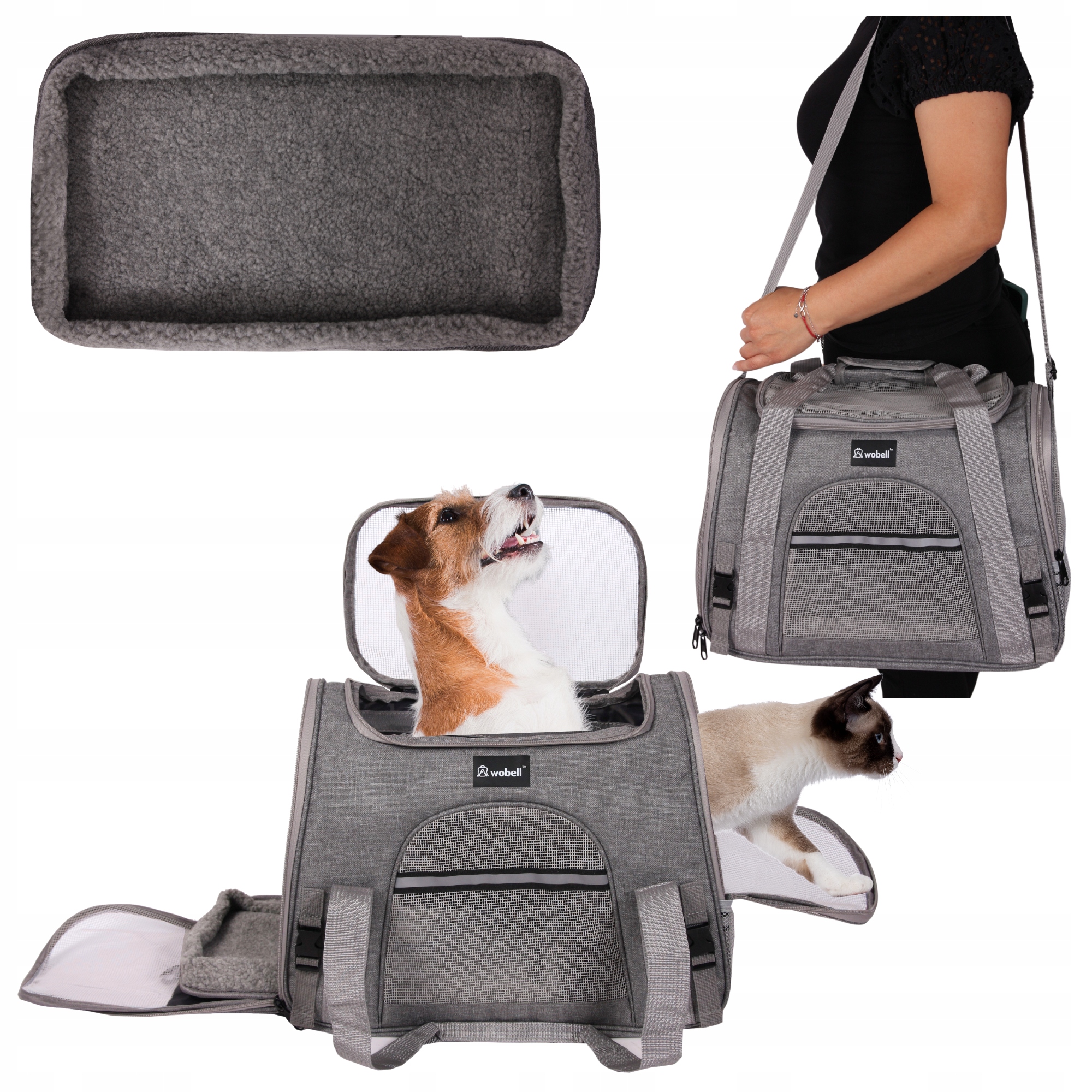 Levně Taška Přepravka, taška pro psa kočku, pevná, s vyztuženou podložkou, 8 kg, XL