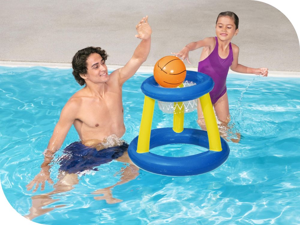 Pływająca Koszykówka Basenowa Dmuchana + Piłka Bestway 52418 MODEL 2024 Bohater brak