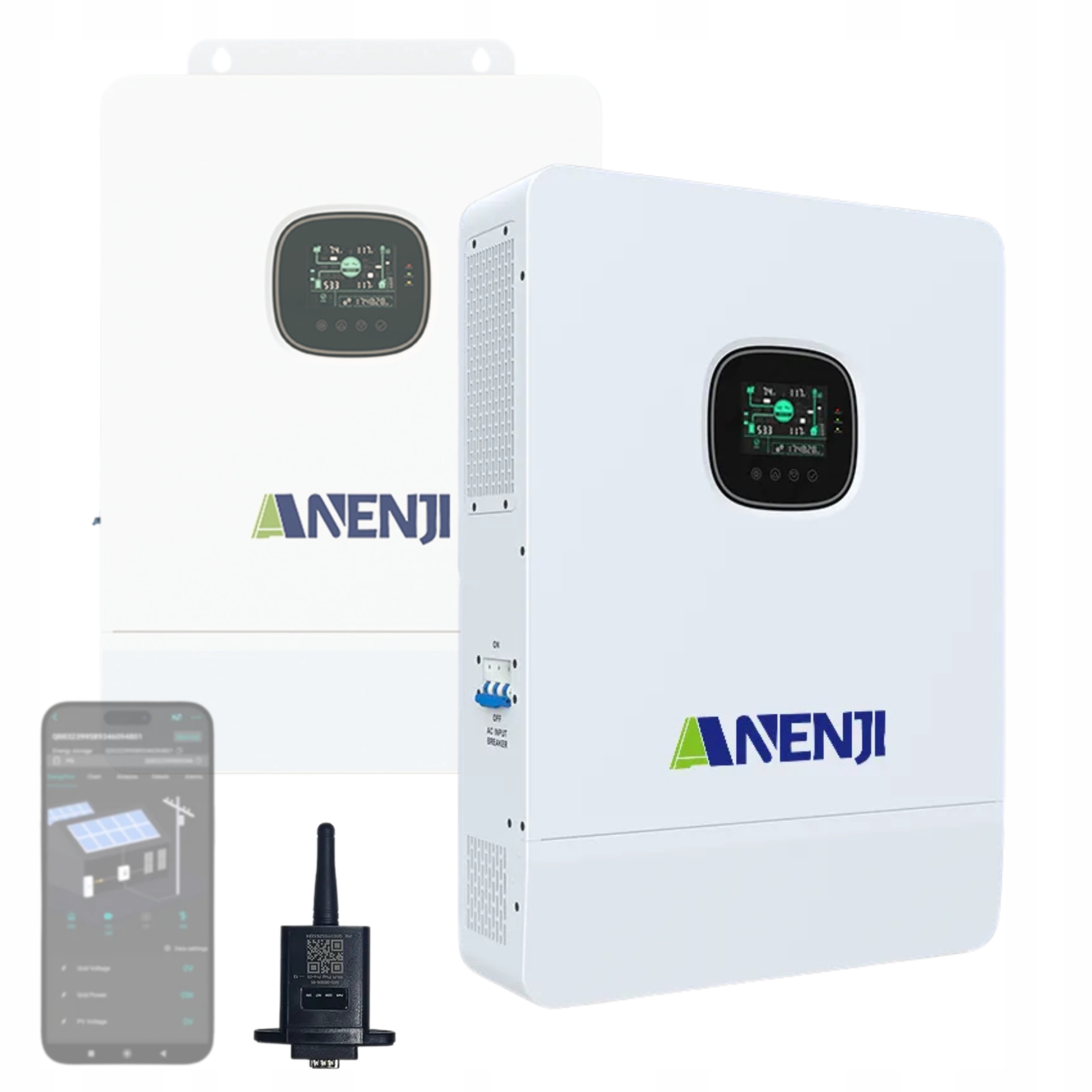Falownik hybrydowy Anenji 3 Fazy 2xMPPT OffGrid 12kW Sinus trójfazowy Wifi