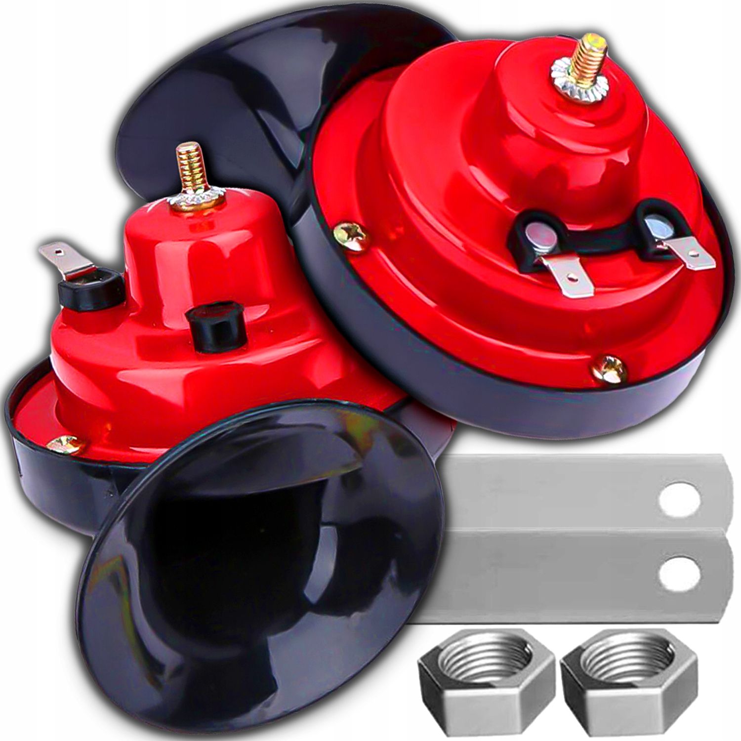 2x GŁOŚNY Ślimak Sygnał Dźwiękowy KLAKSON 12V 100DB do samochodu motocykla