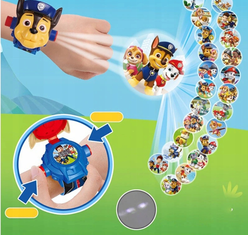 Zegarek Psi Patrol SKYE z Projektorem Dla DZIECI Model 9 Peak Pro