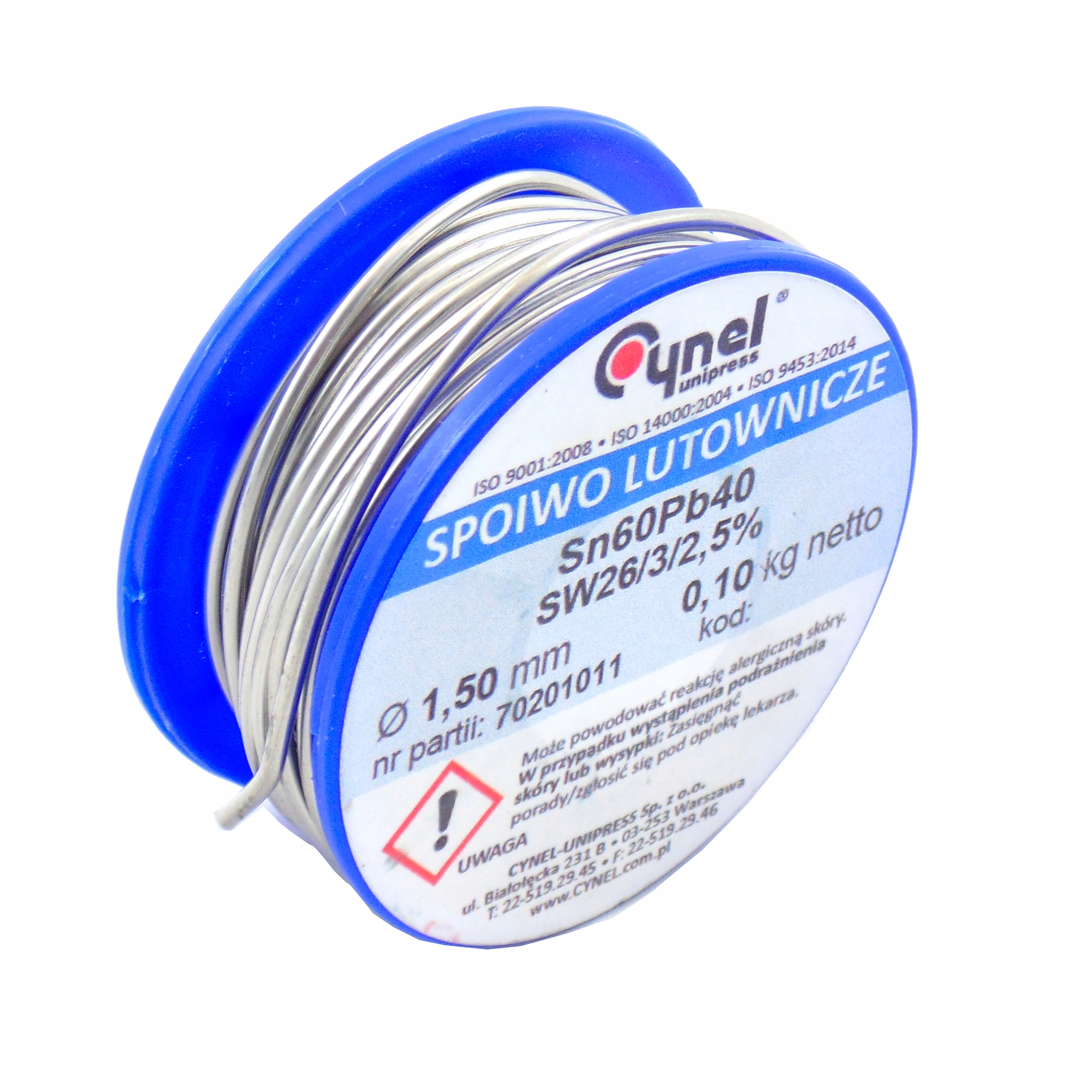 

Cyna Lutowania Z Topnikiem Spoiwo 1,5MM 100G Cynel