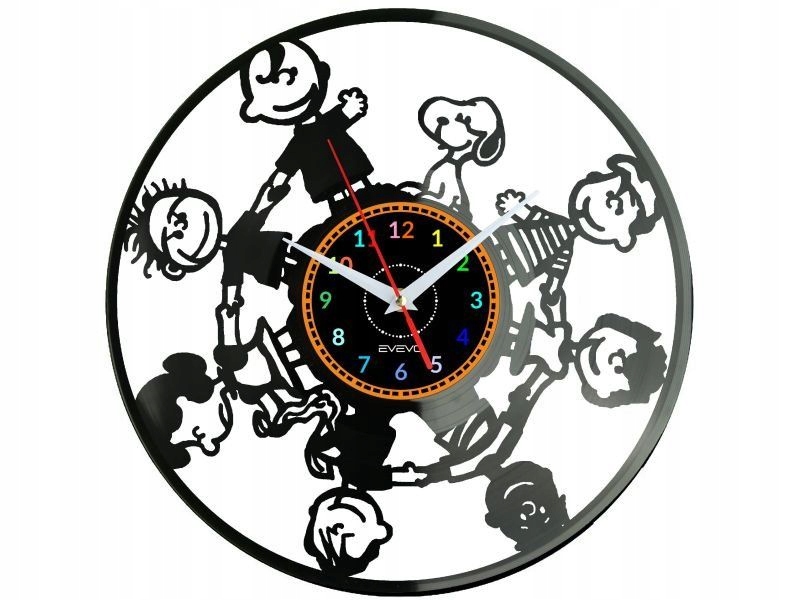 Snoopy Dárek Originální dekorace do domu Hodiny z vinylové desky
