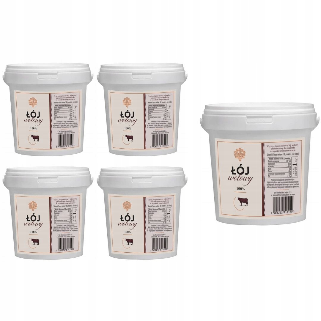 Levně Hovězí lůj 1 kg (5 kg dohromady) hovězí tuk Schronisko Bukowina