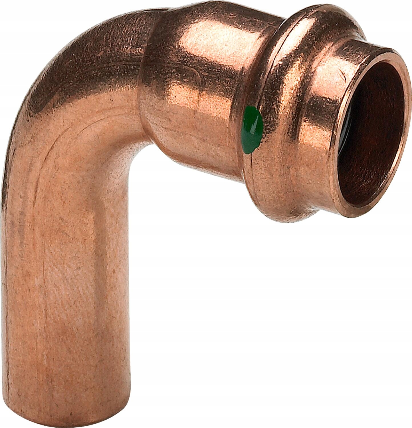 Koleno oblúk 54/90 st. nyplová meď lis. Viega Voda