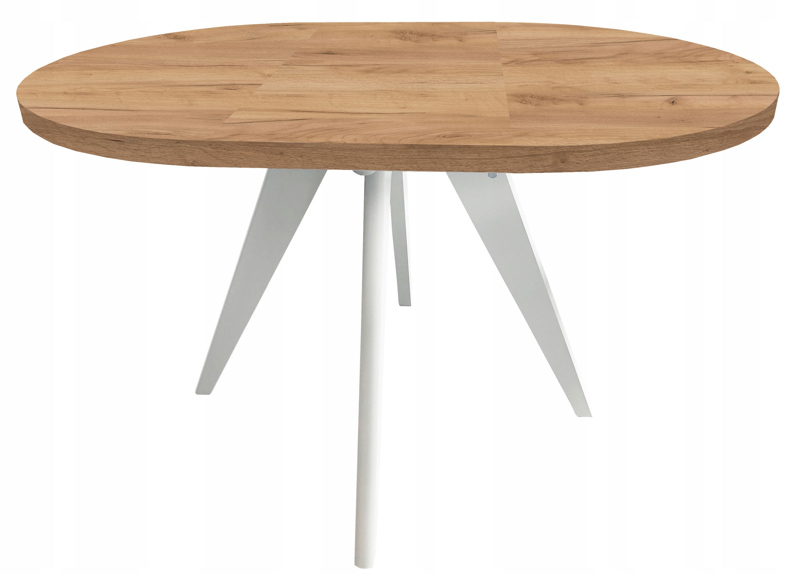 Stół okrągły FARO rozkładany 90/130 skandynawski Kolor blatu biały