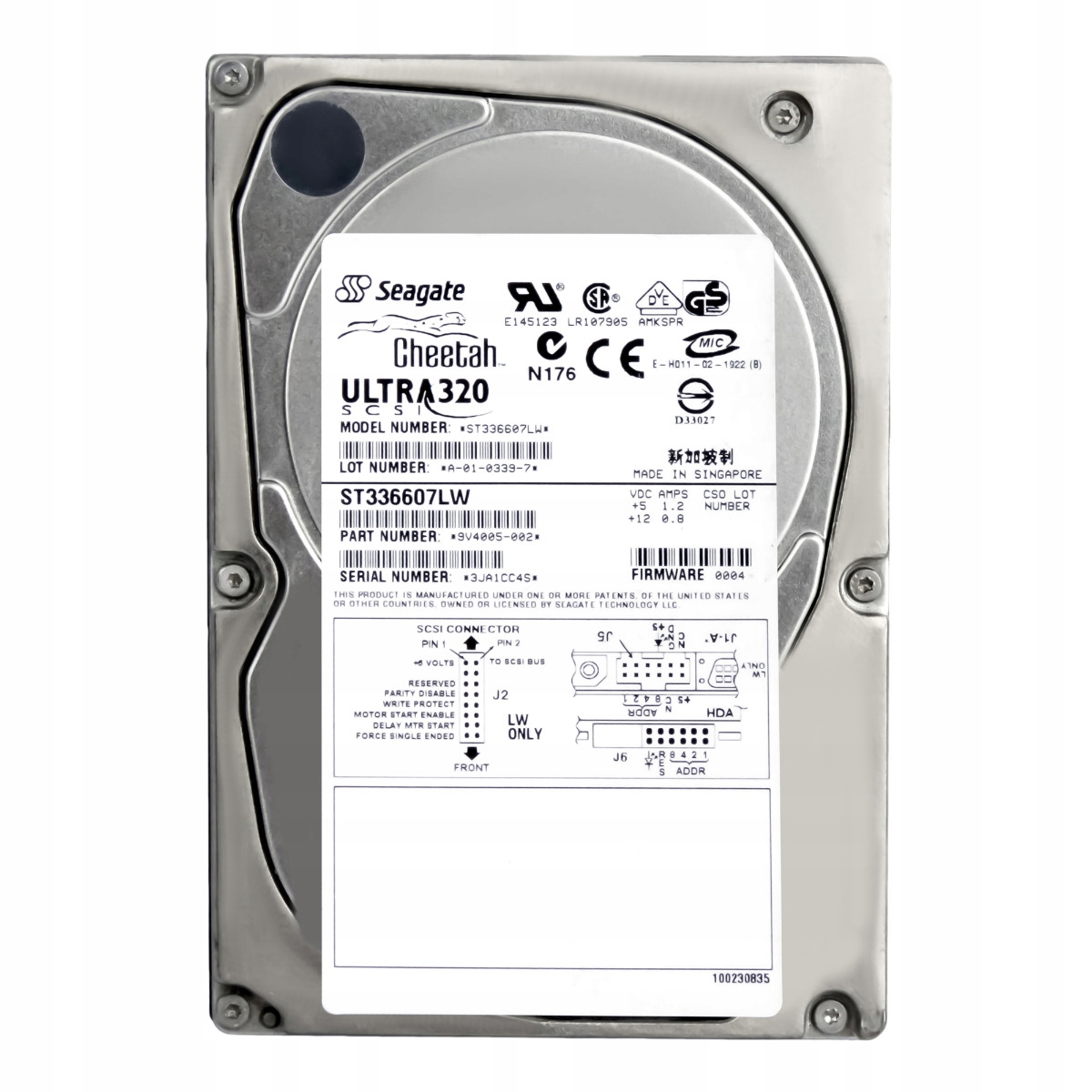Seagate Cheetah 36,7 Gb 10K 8 Mb Scsi U320 3,5'' ST336607LW