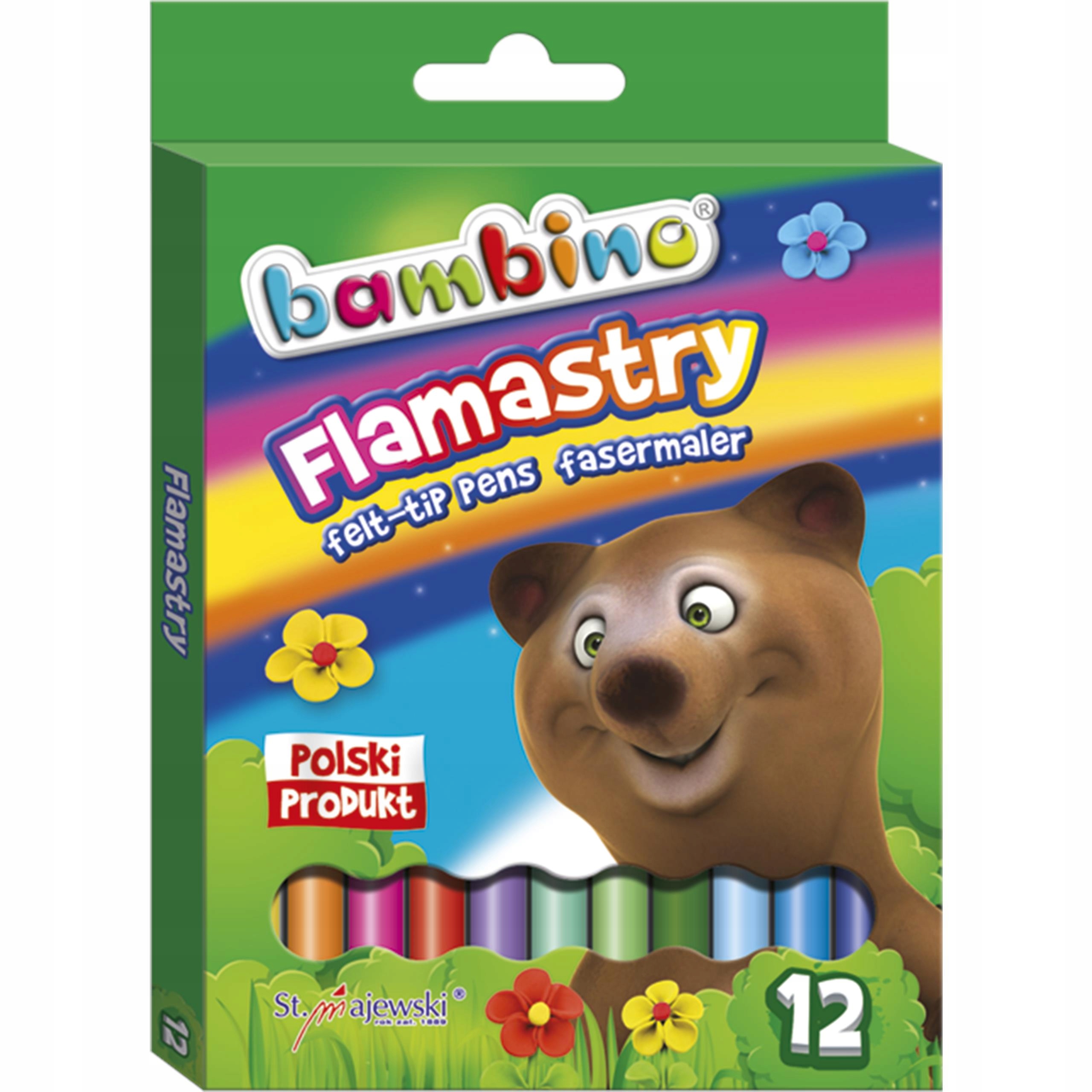 FLAMASTRY BAMBINO 12 KOL MAZAKI PISAKI SZKOLNE Kod producenta 5903235001604