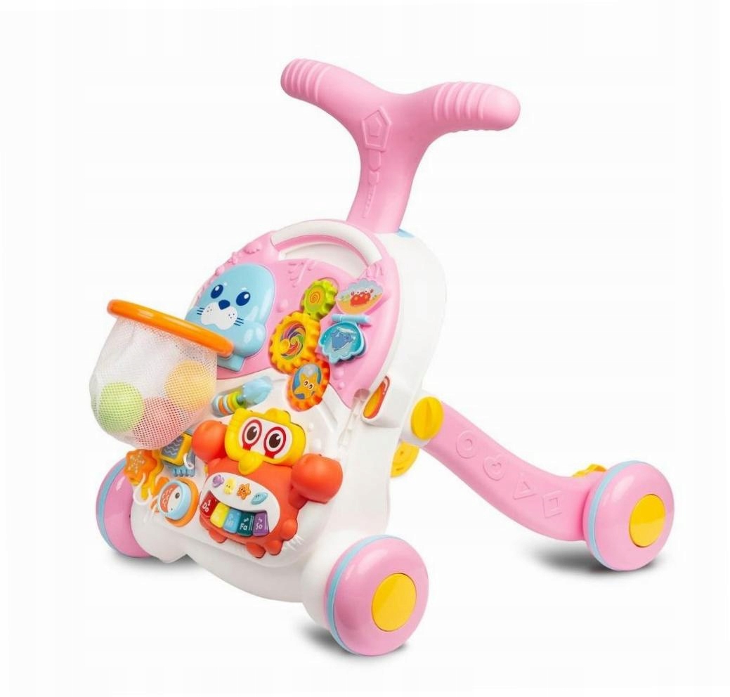 Pchacz stolik 2w1 Spark pink