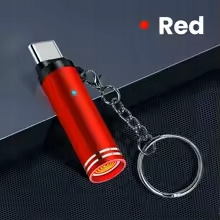 Zapalniczka żarowa Przenośna Mini Zapalniczka Brelok Usb-c czerwona