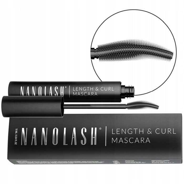 Nanolash Length Mascara Czarna Wydłużający i Podkręcający Tusz do Rzęs 10ml