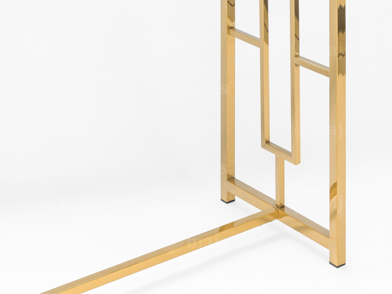 KONSOLA ZŁOTA STYL NOWOJORSKI GLAMOUR 120x40 CM Marka inna