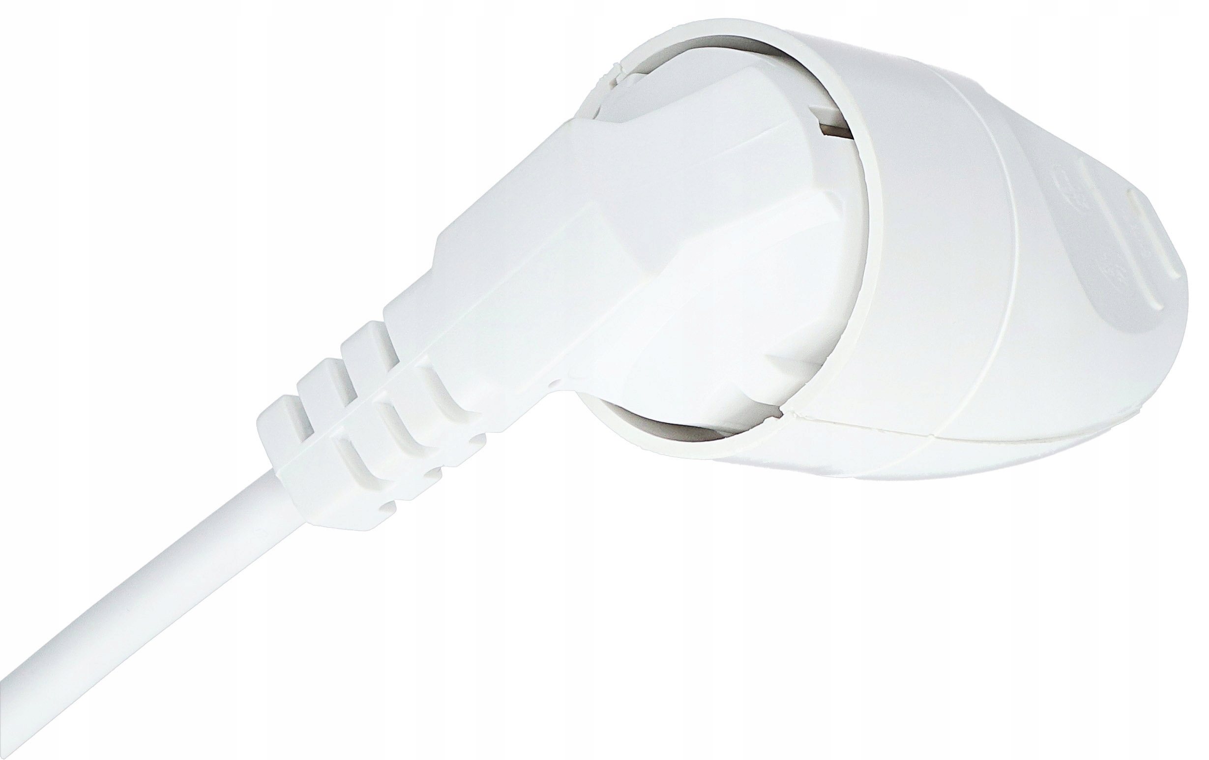 Przedłużacz pojedynczy z uziemieniem 1m biały Model PS - 171 / 1m biały