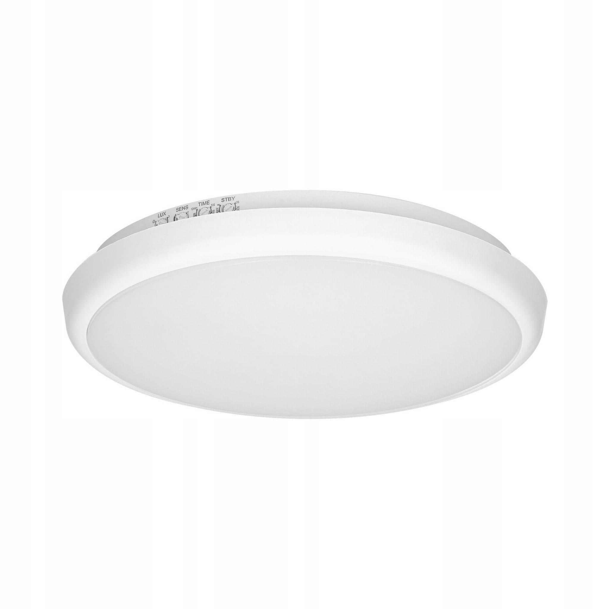 Plafon Led biały okrągły z czujnikiem ruchu 26,5cm barwa neutralna 16W IP65