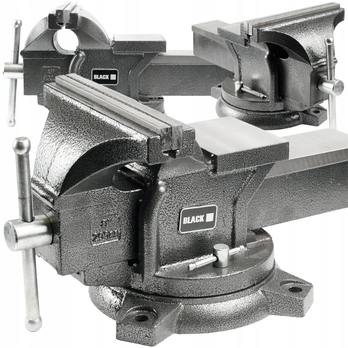 Слесарные тиски 125 мм поворотная наковальня твердый черный