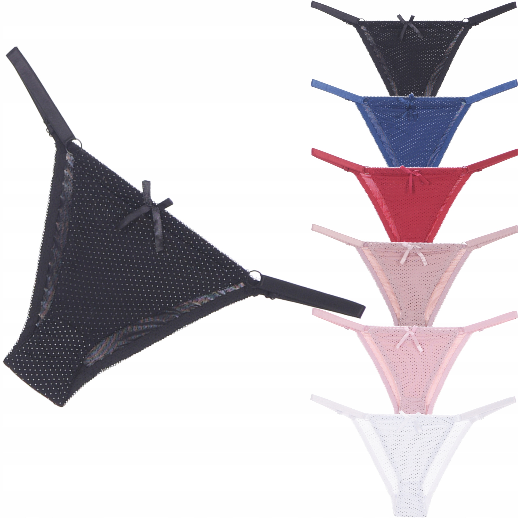 

Orirose Komplet Majtki Figi tangi damskie Satynowe