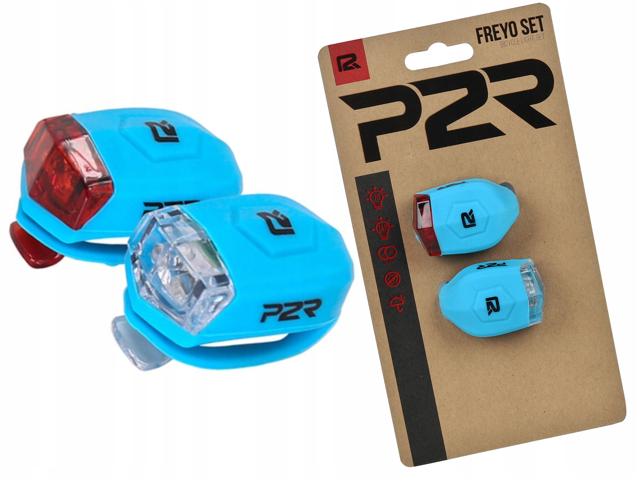 

Zestaw lampek rowerowych Dema P2R Freyo light blue