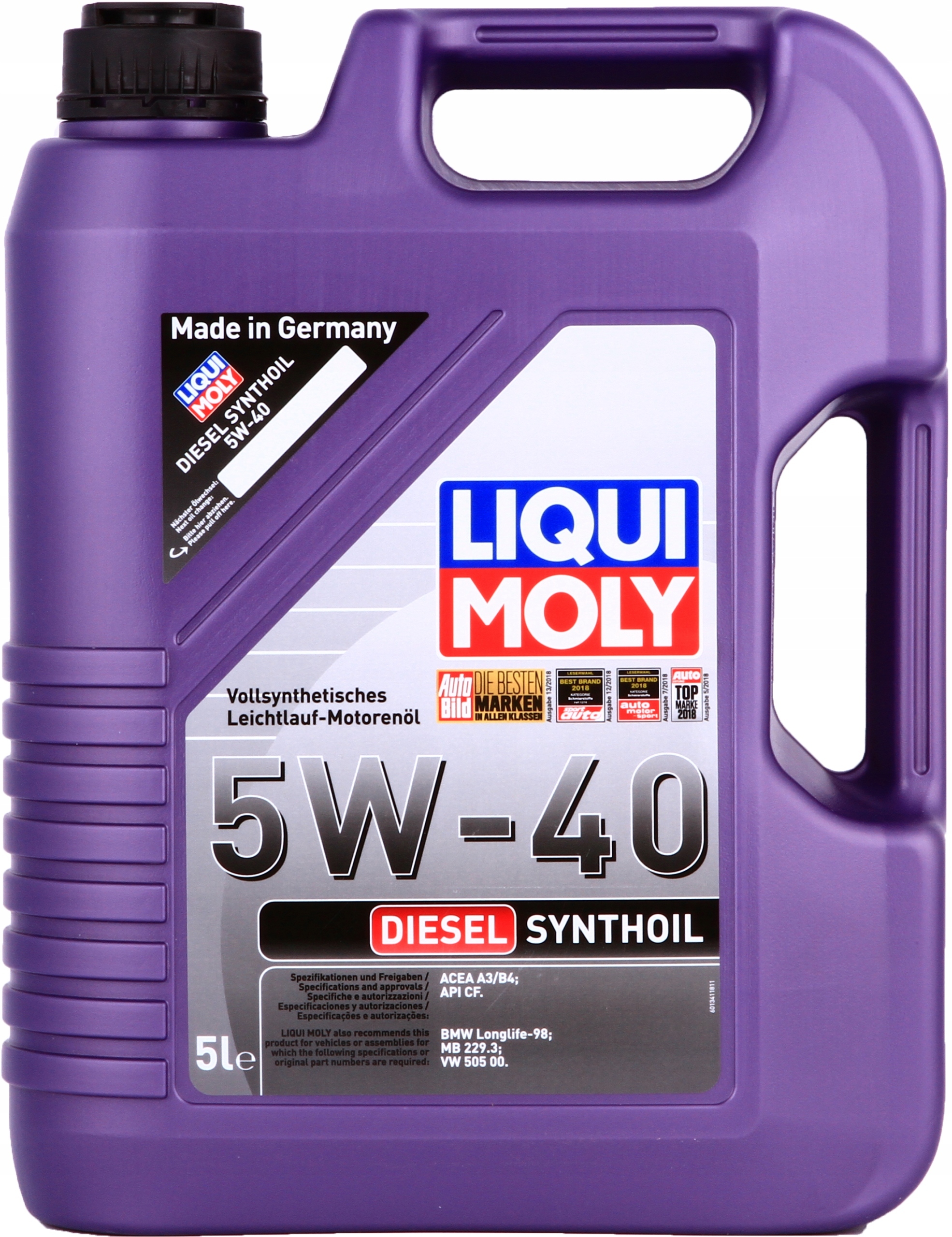 LIQUI MOLY DIESEL SYNTHOIL 5W40 - 1341 - 5L