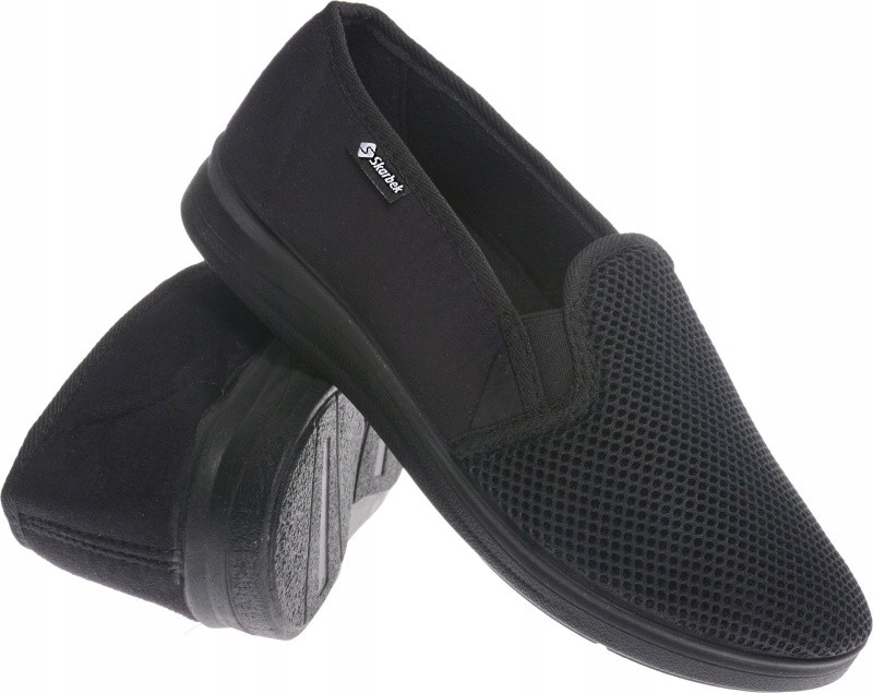 Pantofle Tenisówki Wsuwane Z Gumkami Na Haluksy czarny 40