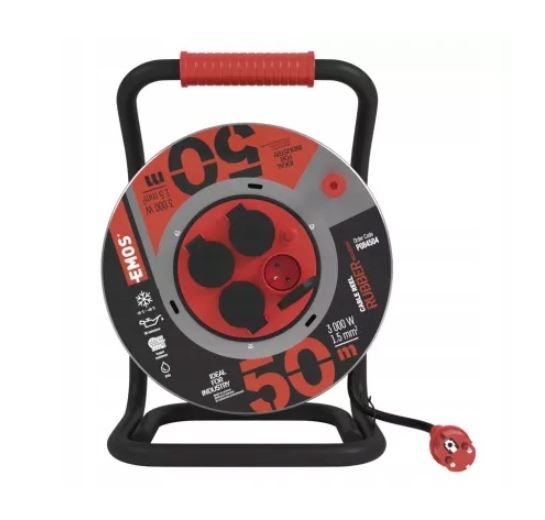 PRZEDŁUŻACZ OGRODOWY BĘBNOWY NA BĘBNIE BUDOWLANY DO KOSIARKI ZWIJAK 50m 4gn Kod producenta P084504