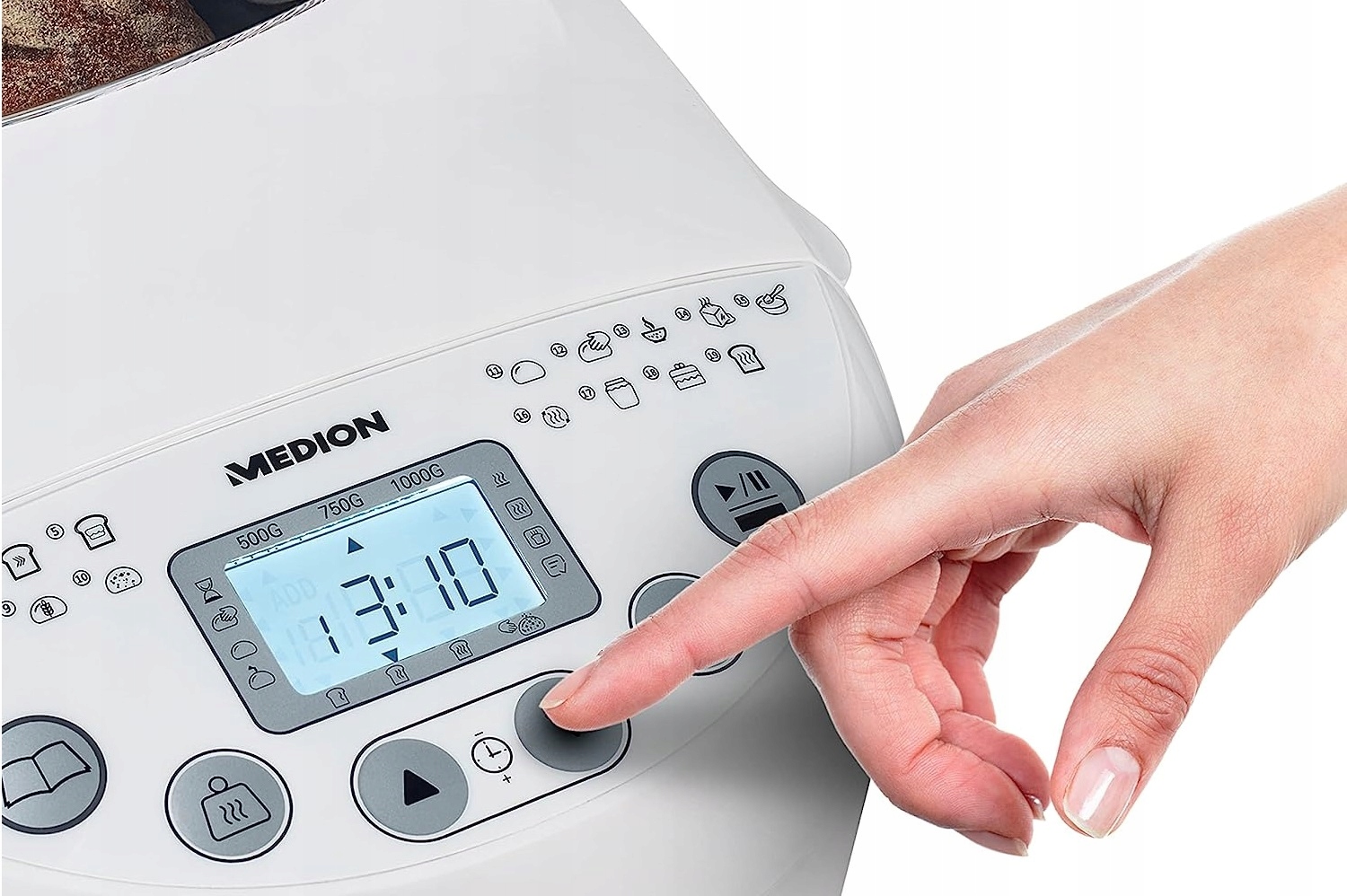 NIEMIECKI AUTOMAT DO CHLEBA WYPIEKACZ 500W MEDION 19 PROGRAMÓW Model MD 11011