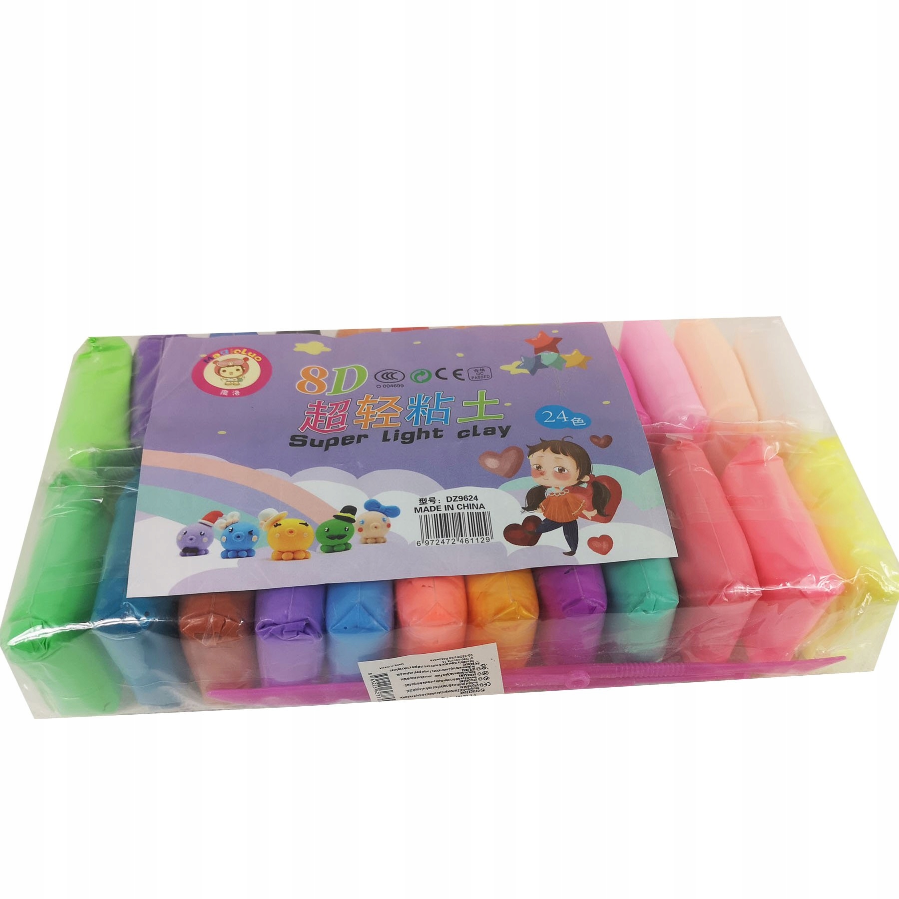 MASA PLASTYCZNA MAGICZNA PIANKOLINA KREATYWNA SUPER CLAY 36 SZTUK KOLORÓW Materiał inny