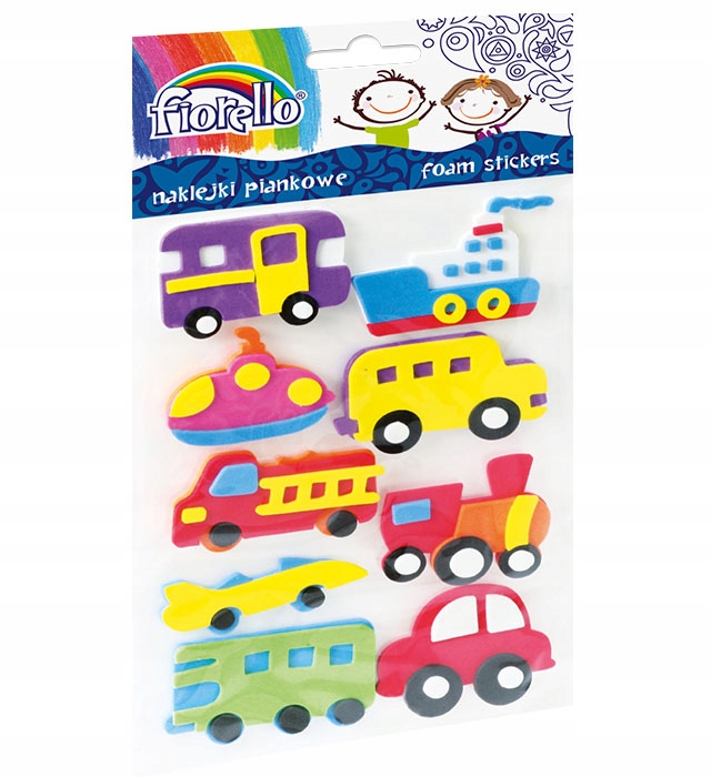 

Ozdoby piankowe samoprzylepn Fiorello Pojazdy 9szt