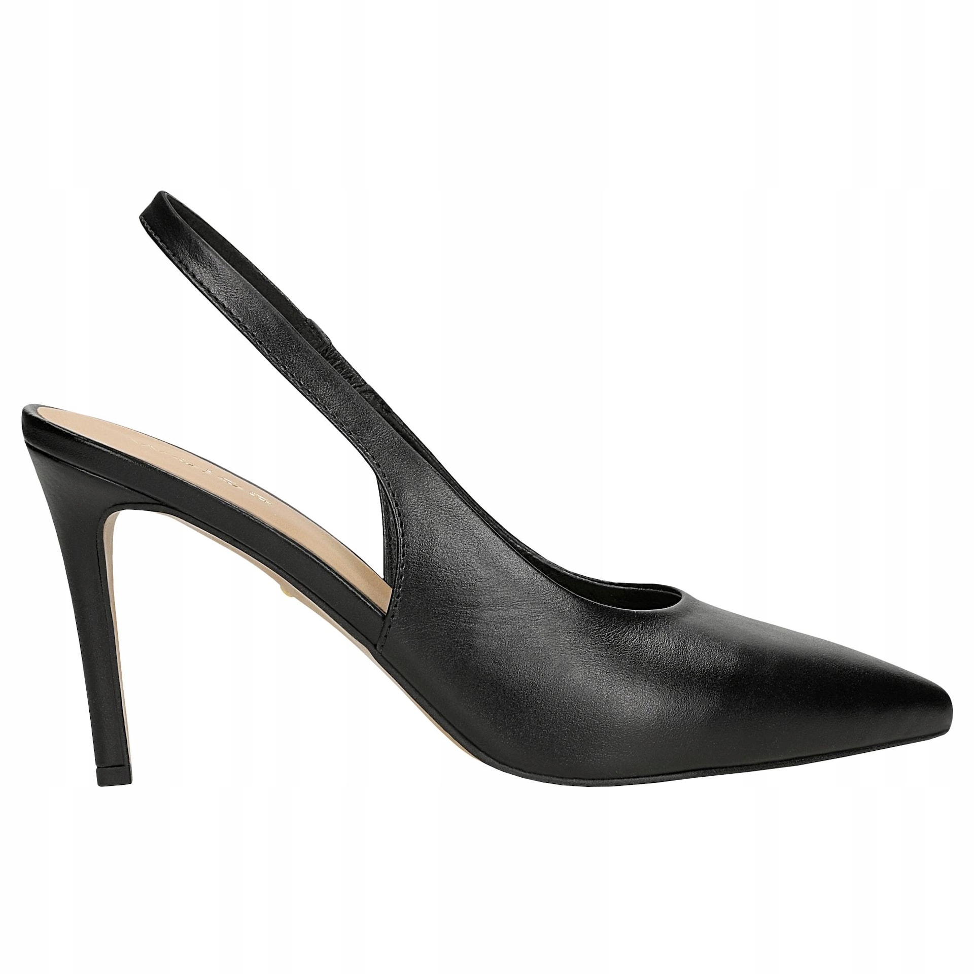 Černé dámské lodičky s odkrytou patou, velikost vel.