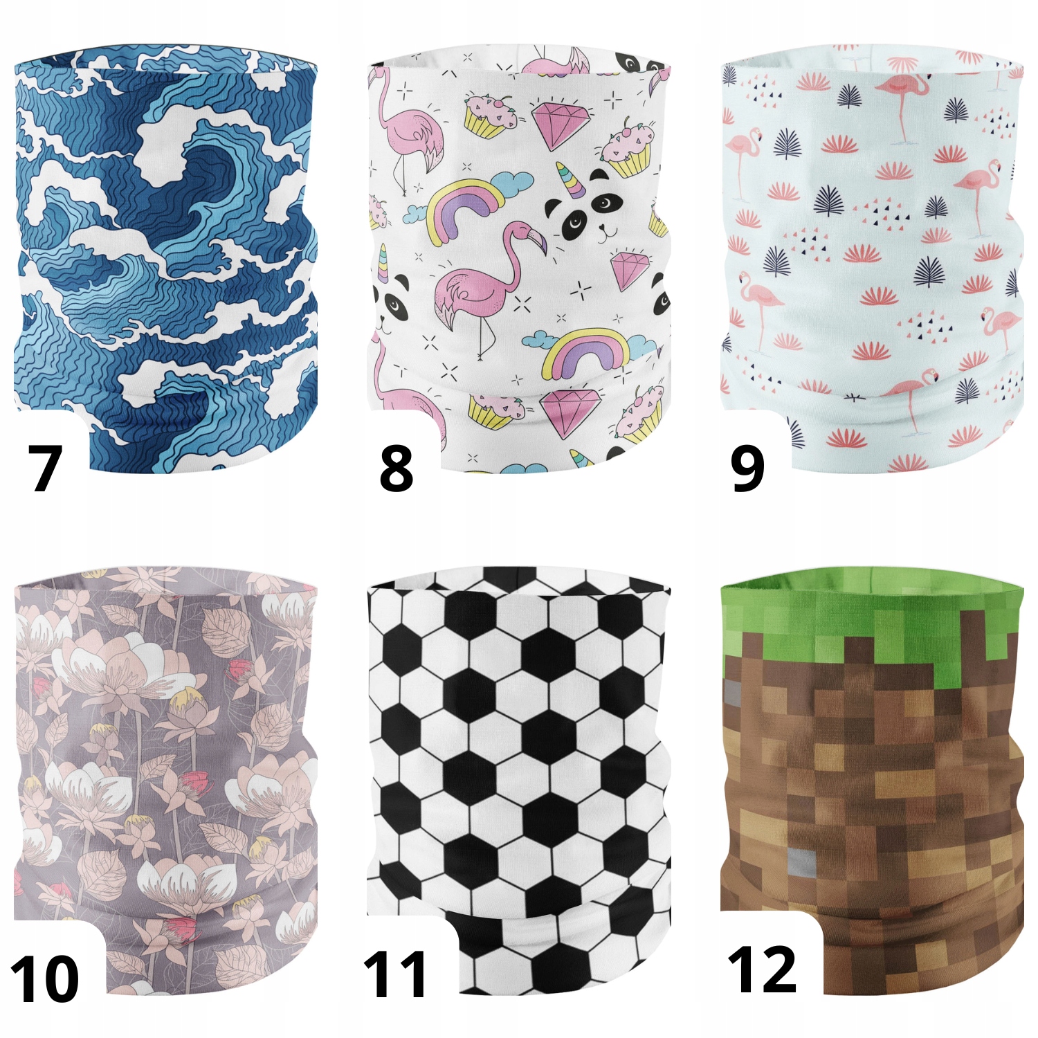 Chusta Wielofunkcyjna Szal Komin Funkcyjny Tuba Opaska WZORY Płeć produkt uniseks