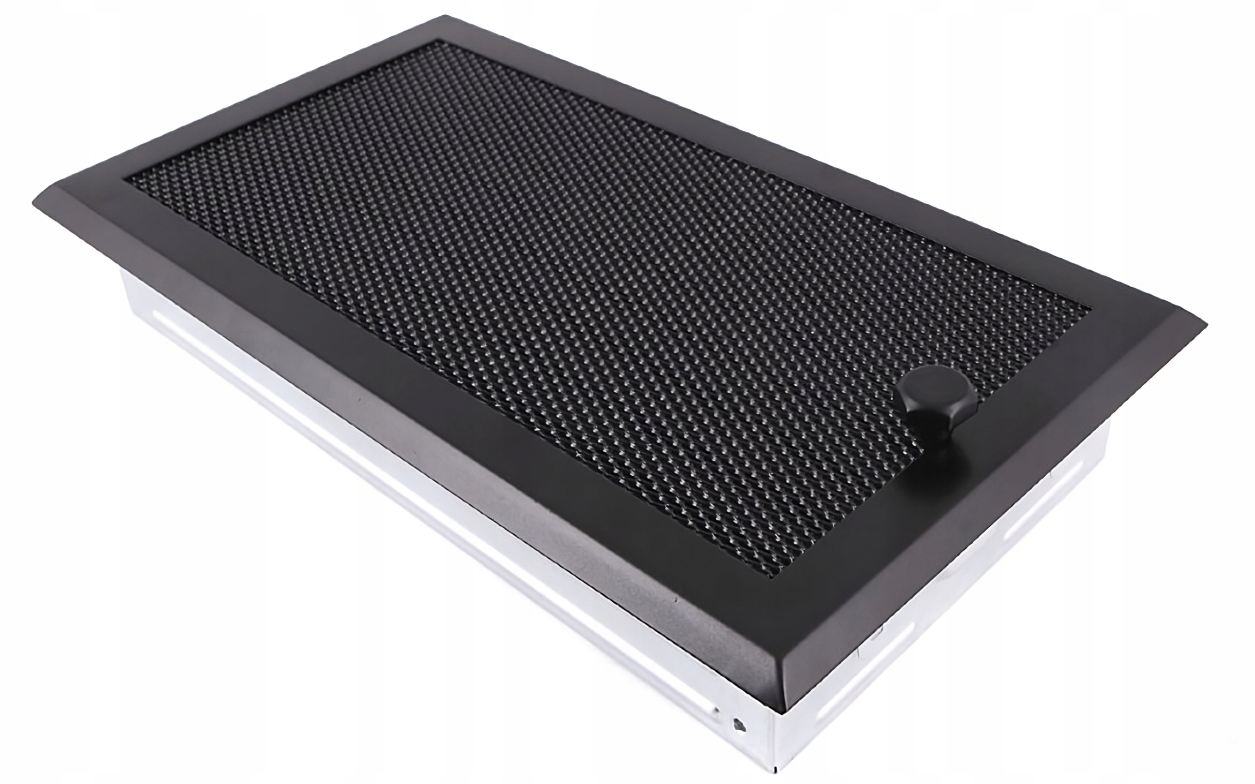 Komínová větrací mřížka 16x32 cm s žaluzií Černá