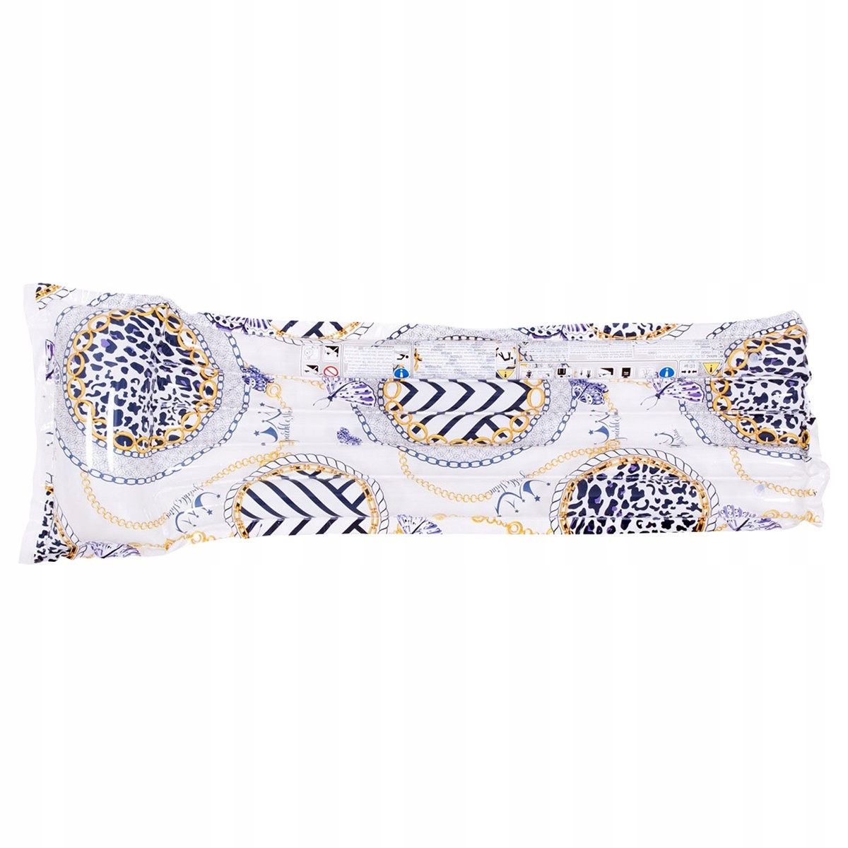 Biały dmuchany materac boho 171x66 cm