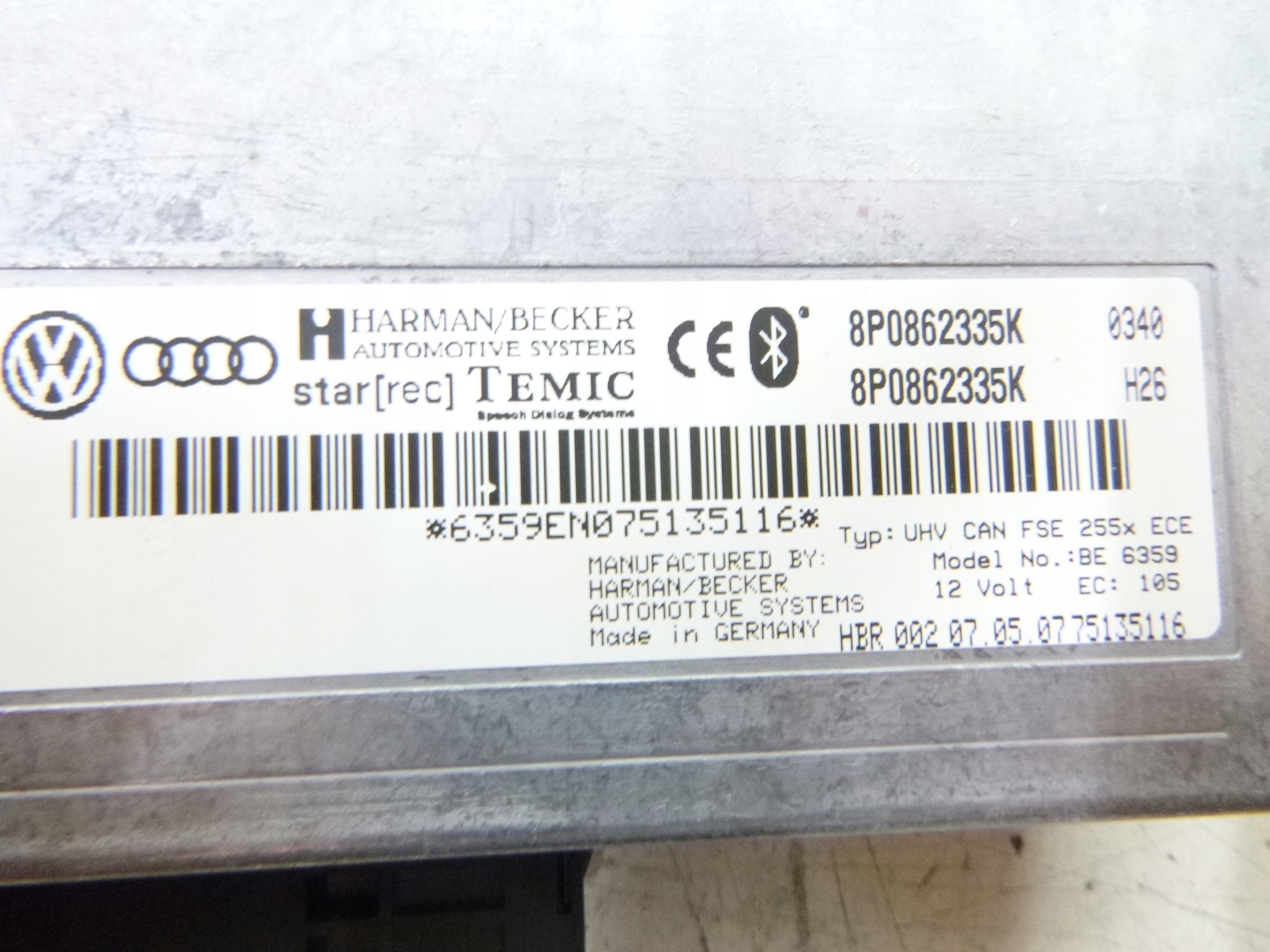 module Bluetooth control unit Audi A4 B7 A3 8P TT 8P0862335Q 8P0862335K 81638
