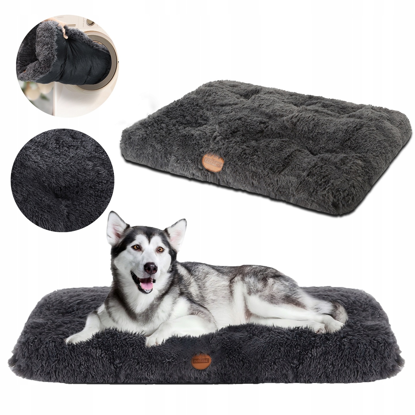 Pelíšek pro psa měkká plyšová podložka pro zvířata Nobleza 122x74x10 cm