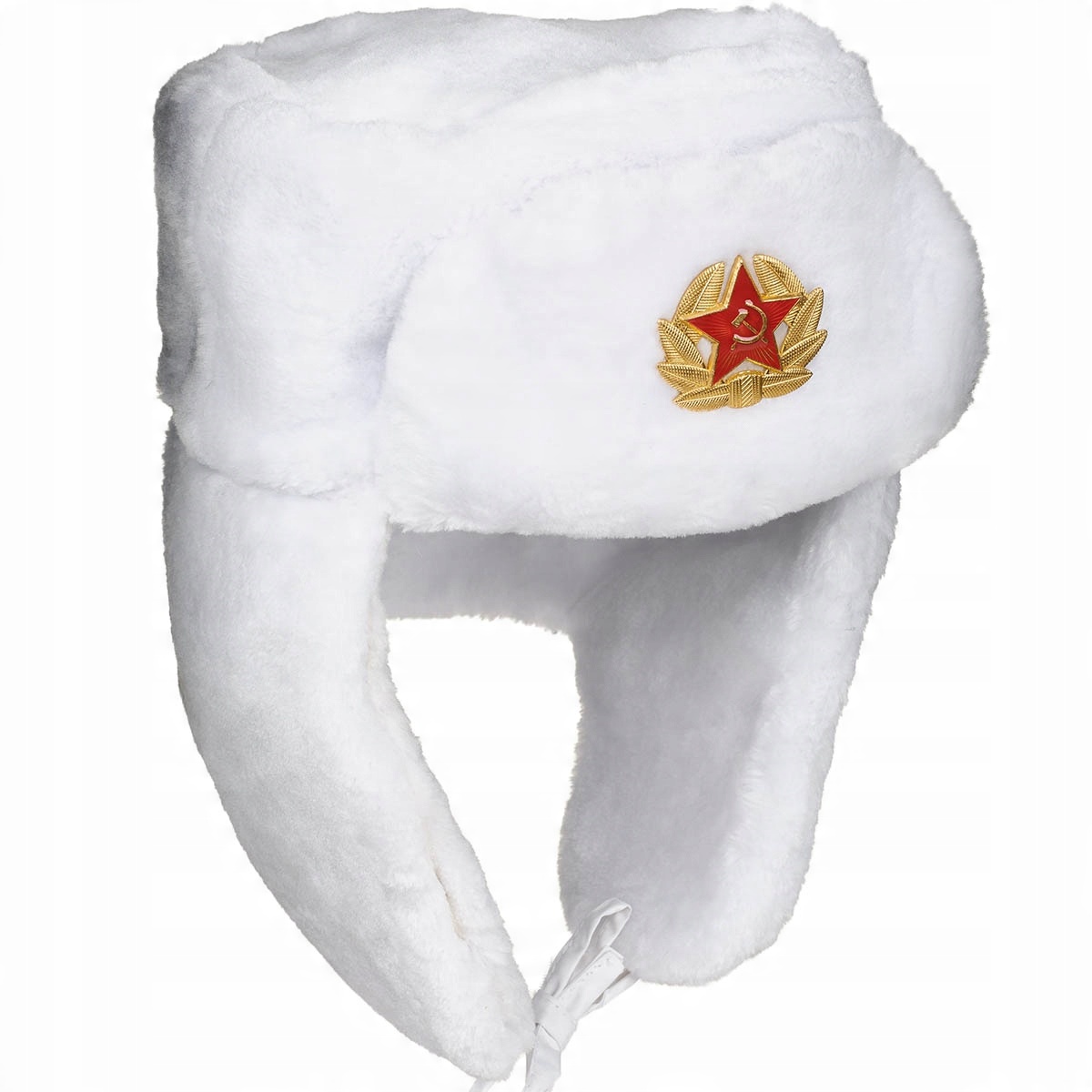 

Czapka Uszatka Uszanka Rosyjska Gwiazda Biała - S