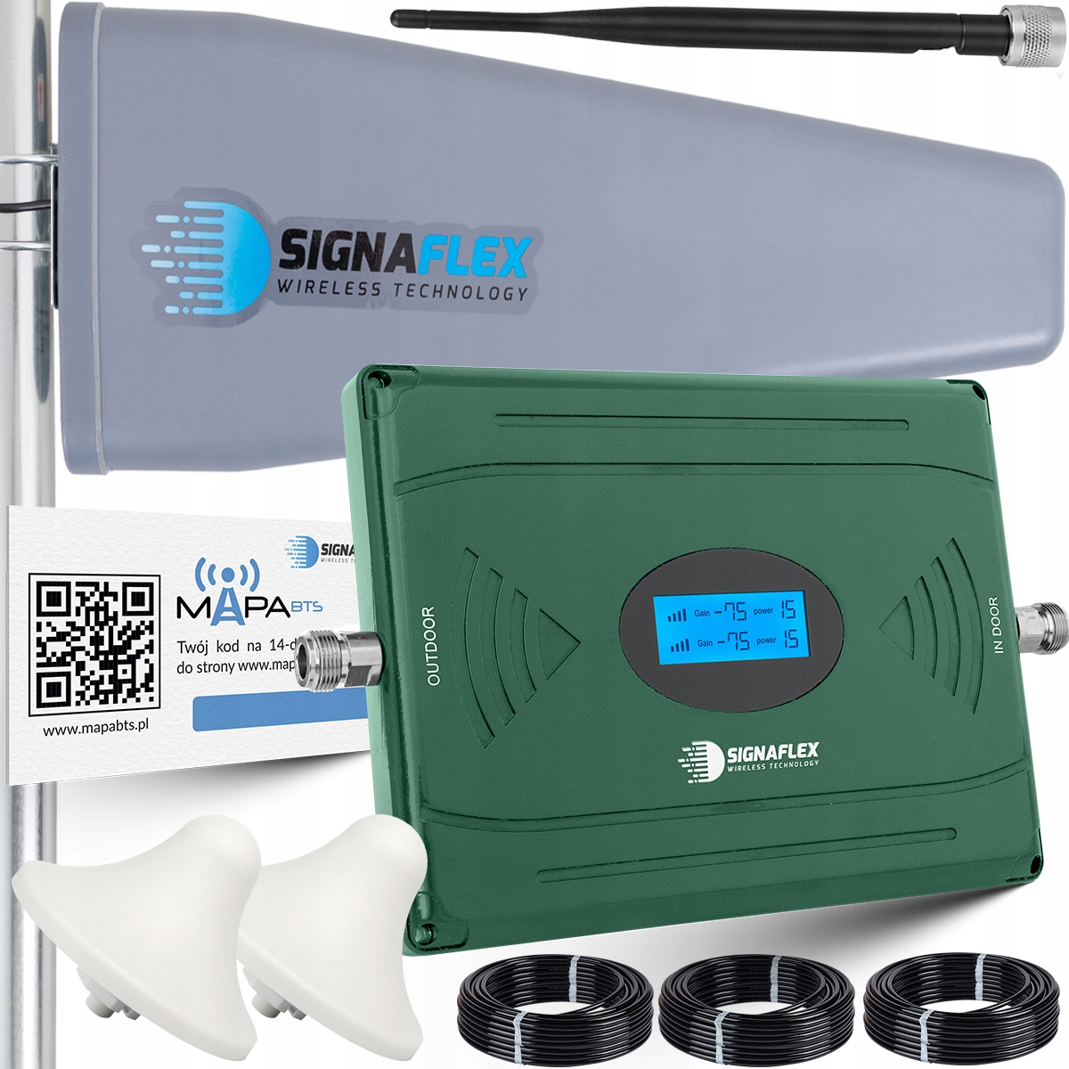 Sada Zosilňovačov Signálu Telefonu Gsm Internetu Hspa 4G Lte Antény 10 m