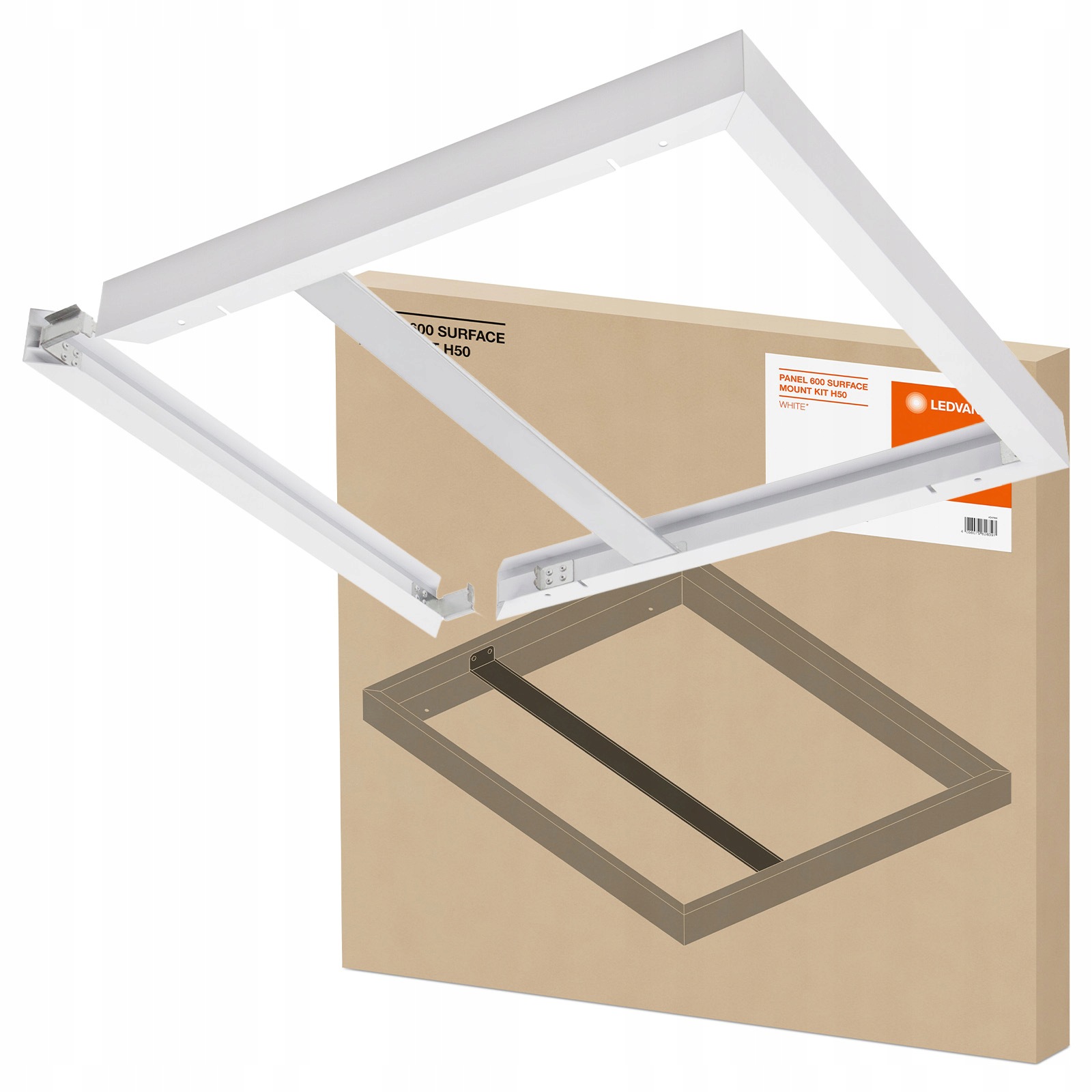 Rámeček na stěnu pro Led panely 60x60 H50 hliníkový Ledvance