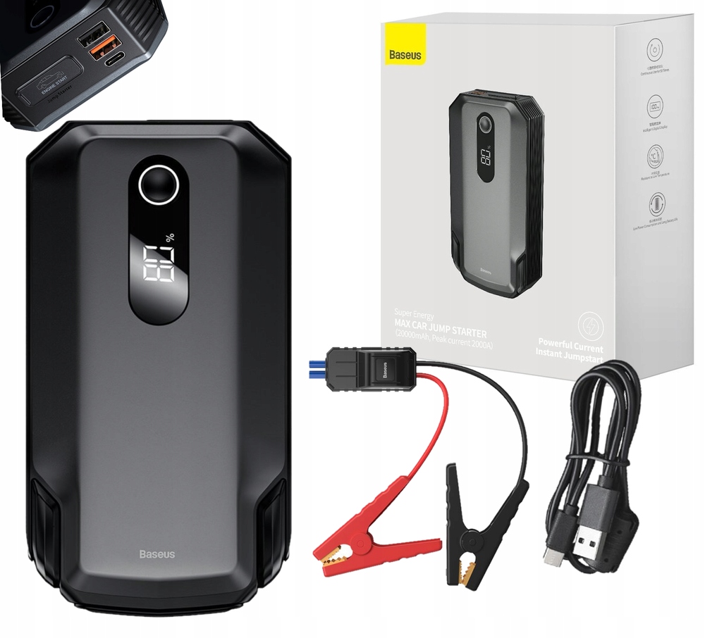 

Urządzenia rozruchowe Booster Baseus CRJS04 2000 A