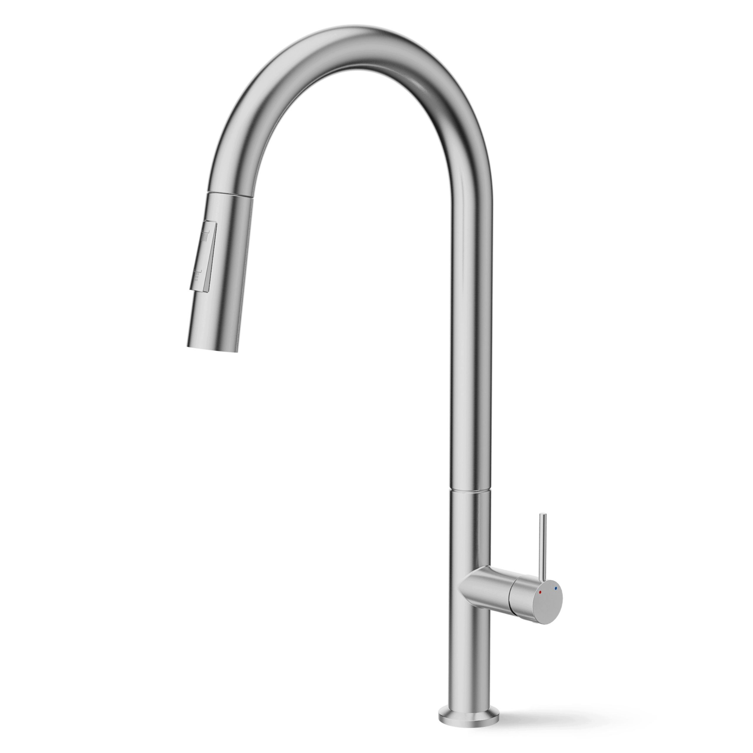 Inox Kuchynská Batéria 455 MM Brúsená S Výsuvným Výtokom 360°