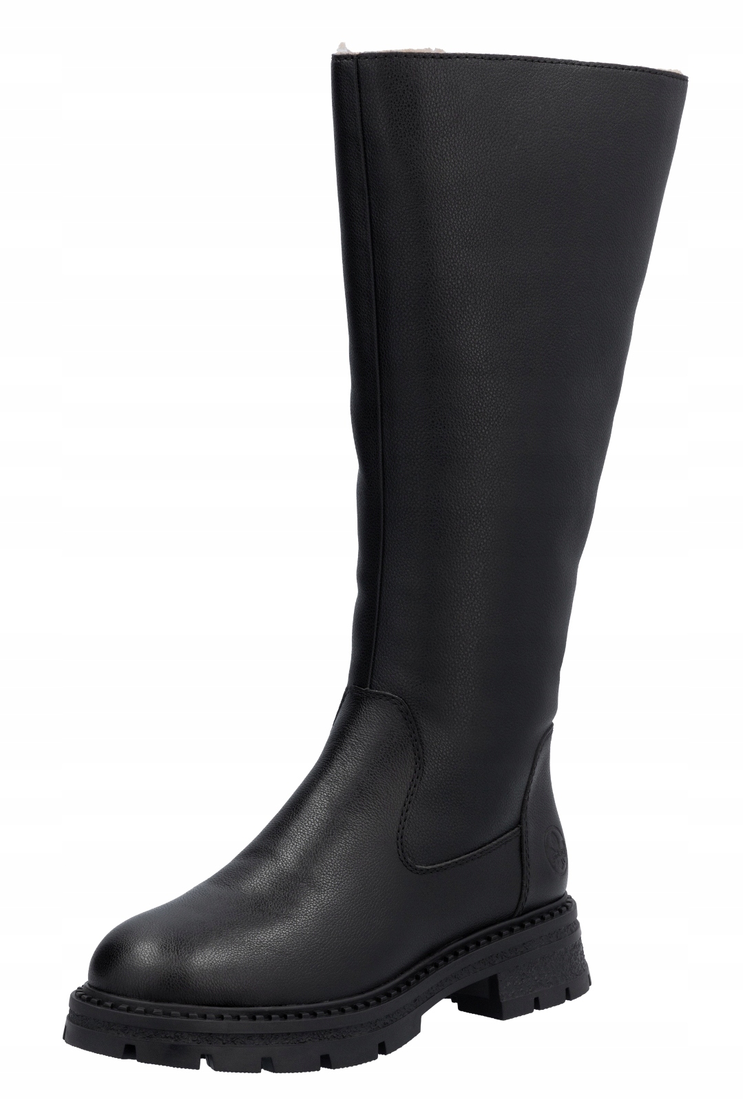 Rieker Z9856-00 vel.38 černé kožené kozačky Ovčí Vlna