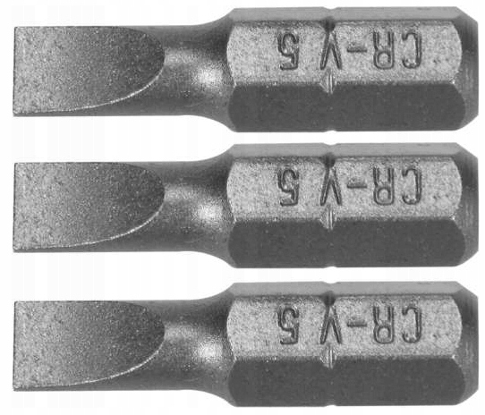 STHOR BITY 1/4"X25 MM, 5MM 3 SZT