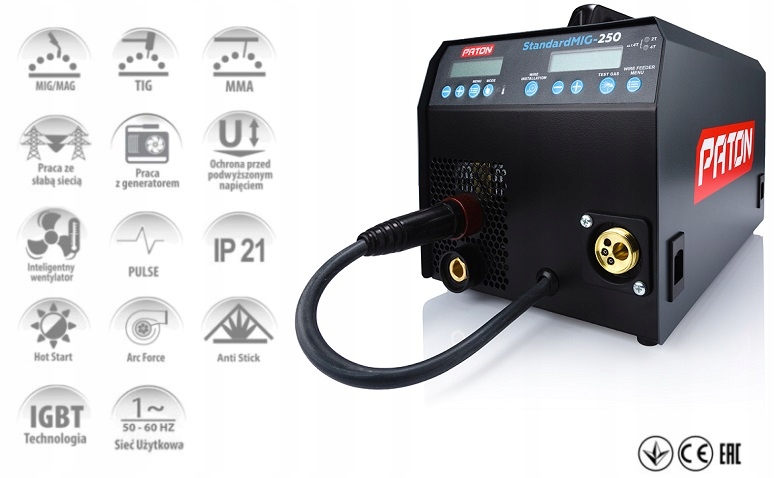 PATON STANDARDMIG 250 TIG MMA SPAWARKA MIG MAG Marka Paton