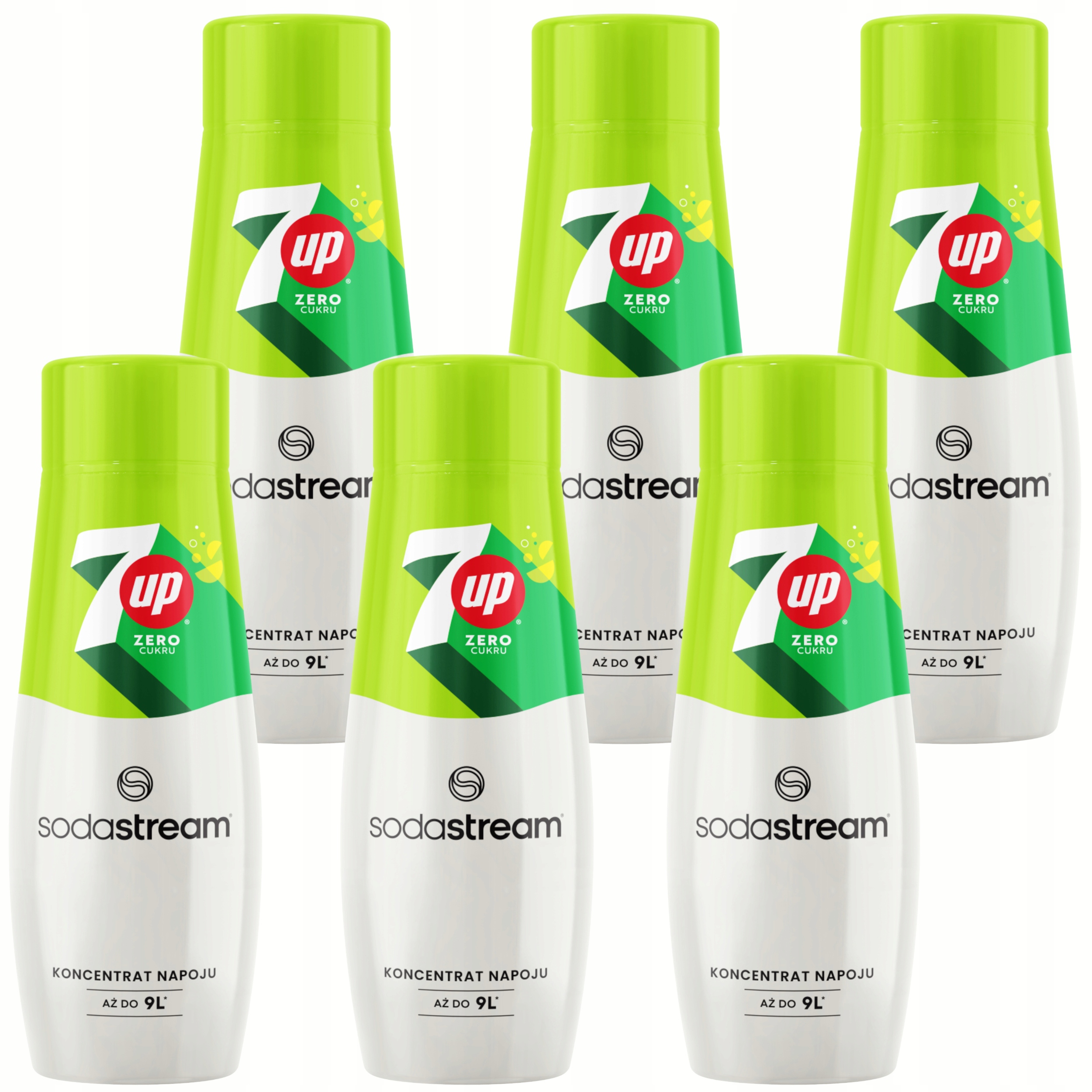 Koncentrát Sirup Do Saturátoru Vody 7UP Bez Cukru 440ML Sodastream 6 Ks