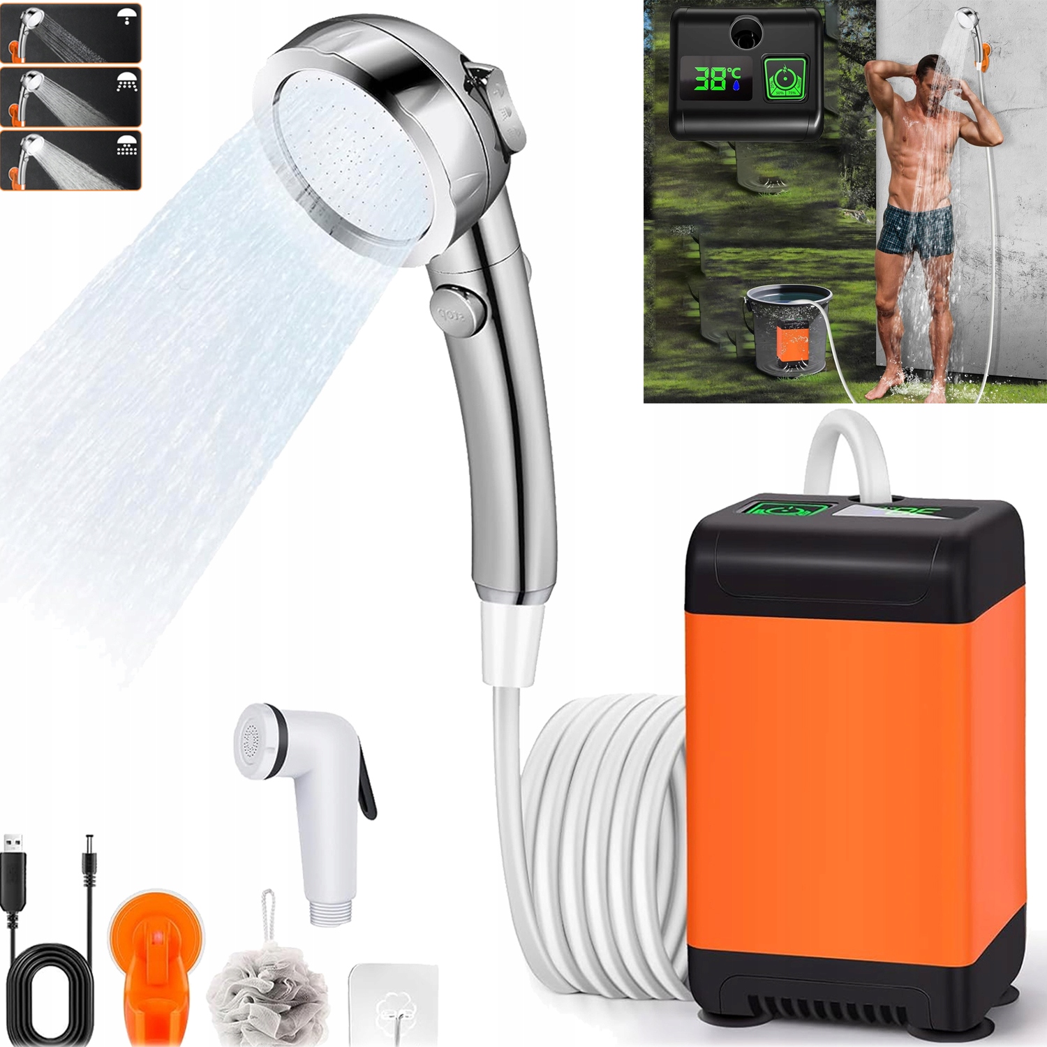 Przenośny Prysznic Kempingowy, Mobilny Prysznic Zewnętrzny, Na Kemping