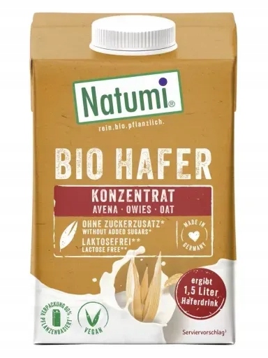 5 x Koncentrát ovesného nápoje Bez přidaného cukru Bio 500 ml Natumi
