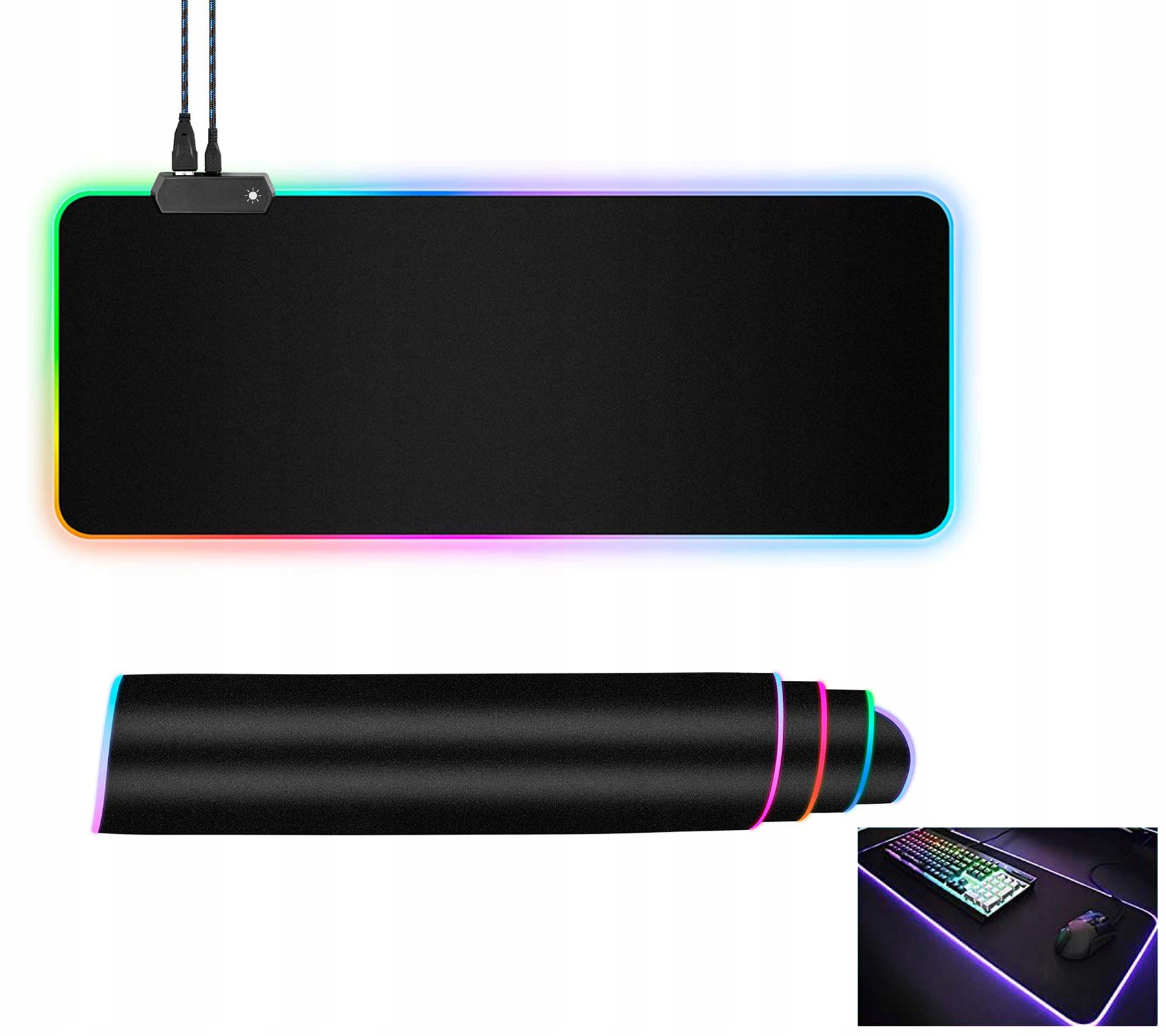 

Gamingowa Podkładka Pod Mysz Na Biurko Led Rgb XXL