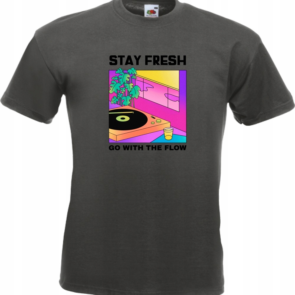 

Koszulka stay fresh go with the flow L grafitowa