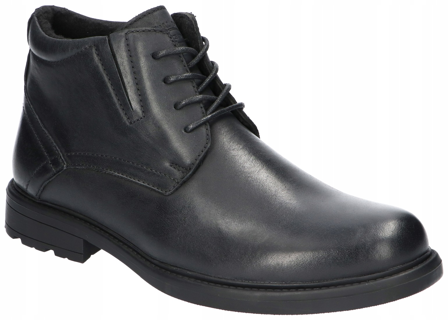 American CY213 Zateplené Kotníkové Boty Zimní Boty Pánské Kožené Zipové Bk 44